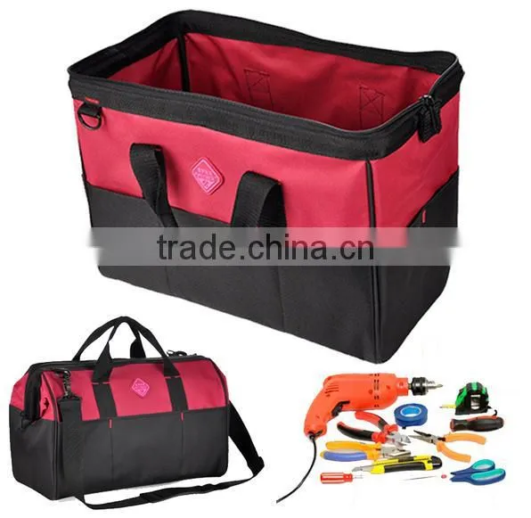 Heavy Duty 600D Portable Open Mouth Big Polyester Tool Bag