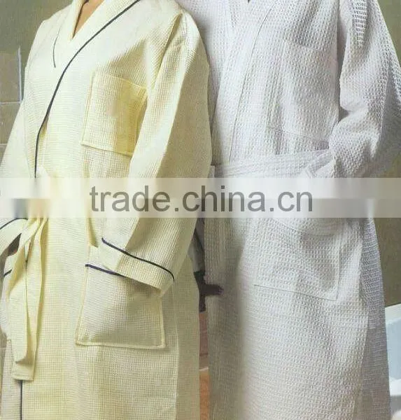 Wholesale Factory Cheap Hotel 100 Cotton Waffle Bathrobe photo-2