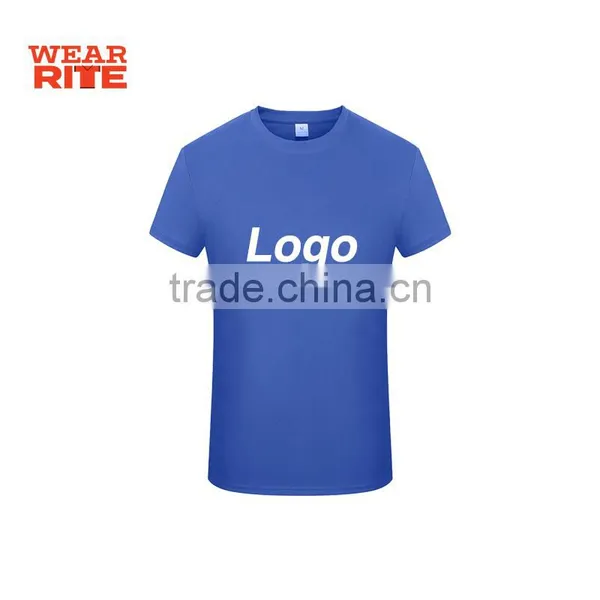 Short Sleeve Blank T-shirt OEM Logo Dry Fit 100% Polyester T Shirt