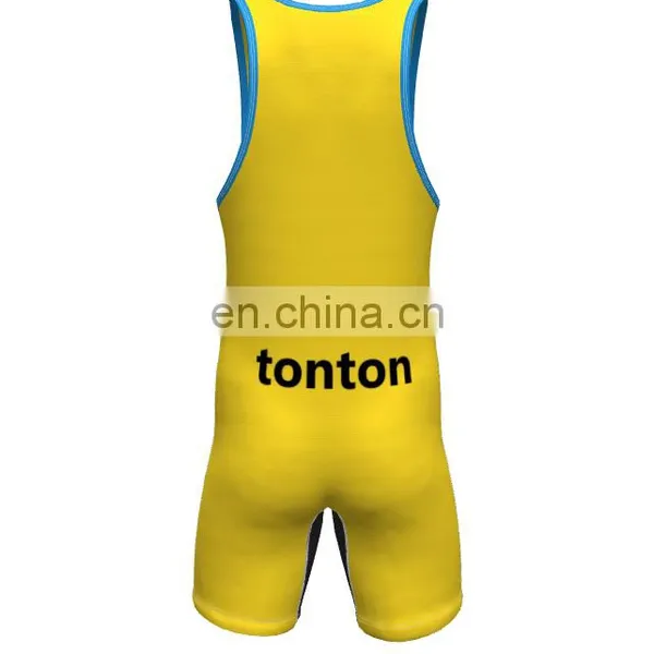 Cheap Wholesale Custom Made Sublimated Printing Wrestling Singlets, Wrestling Suit, photo-3