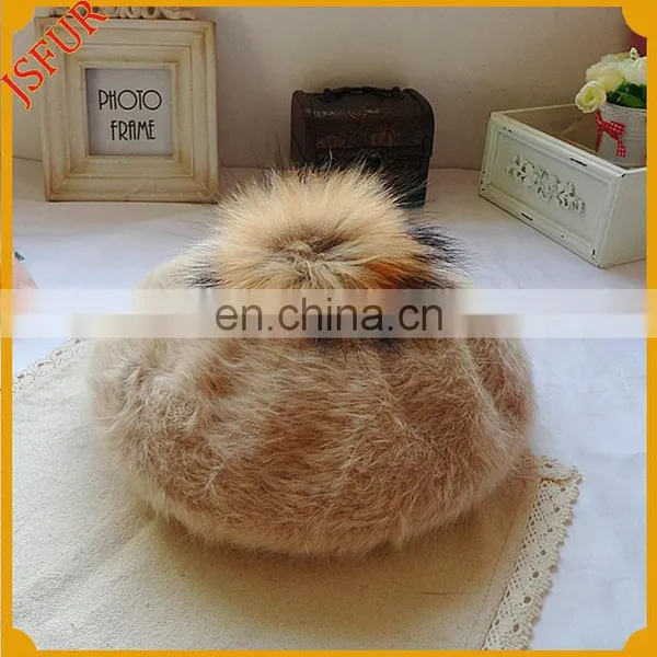 Top Quality Genuine Fox Fur Woolen Child Hat photo-3