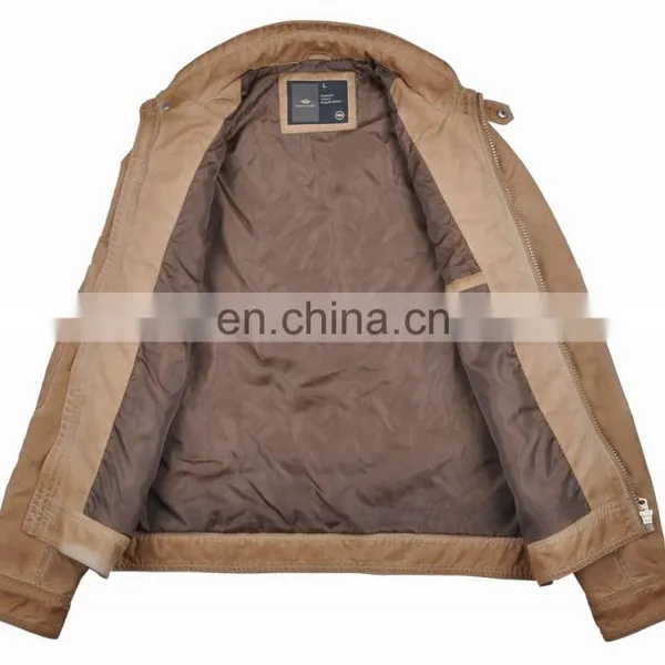 2015 Lastest Fashion High Quality Cheap Leather Jacket China photo-2