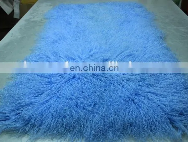 Wholesale Long Hairs Mongolian Lamb Fur Plate Real Tibetan Lamb Fur Plate photo-5