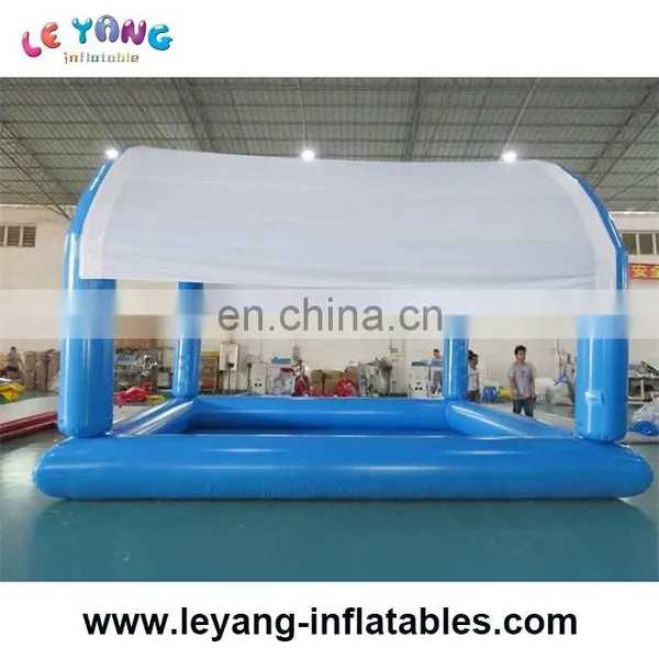Commercial Grade Rectangular Water Pool With Tent Sunshade / 6m Inflatable Pool With Roof photo-5