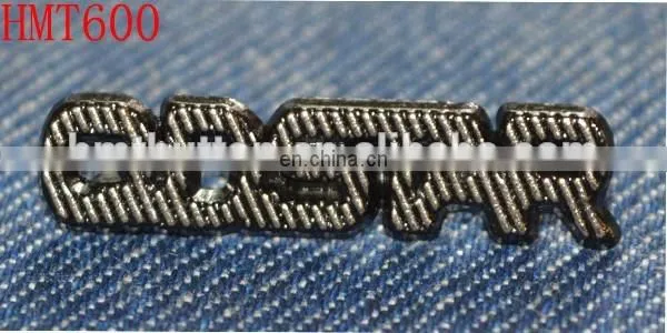 Fashion Black Color Custom Denim Metal Badges photo-2