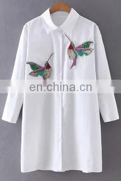 Colorful Sequined Bird Patch Sweater Decoration Applique Vintage Embroidered Birds photo-4