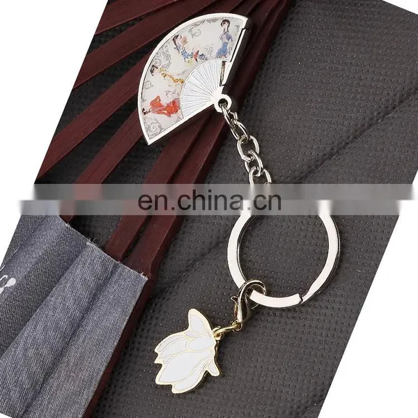 Custom Metal Fan Shape Flash Usb Pen Drive Keychain photo-2