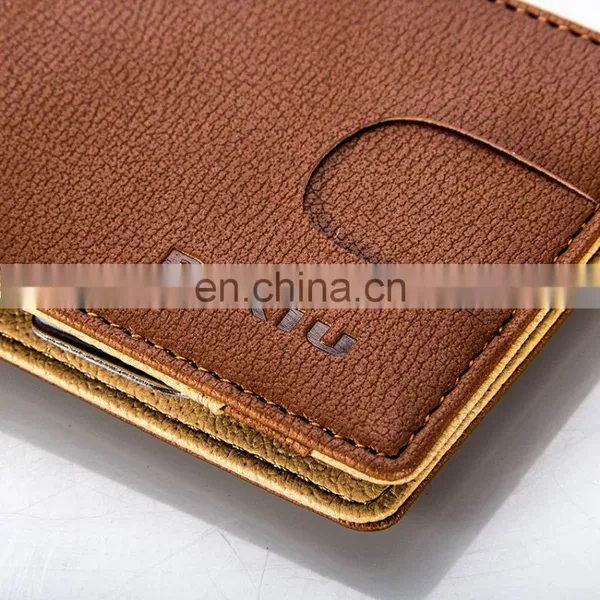 Low Price Handcraft Simple Design Brown Leather USA Money Clip photo-4