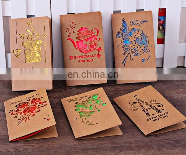 New Design Happy Birthday Handmade Greeting Card With Rose Flower Birthday Greeting Card photo-2