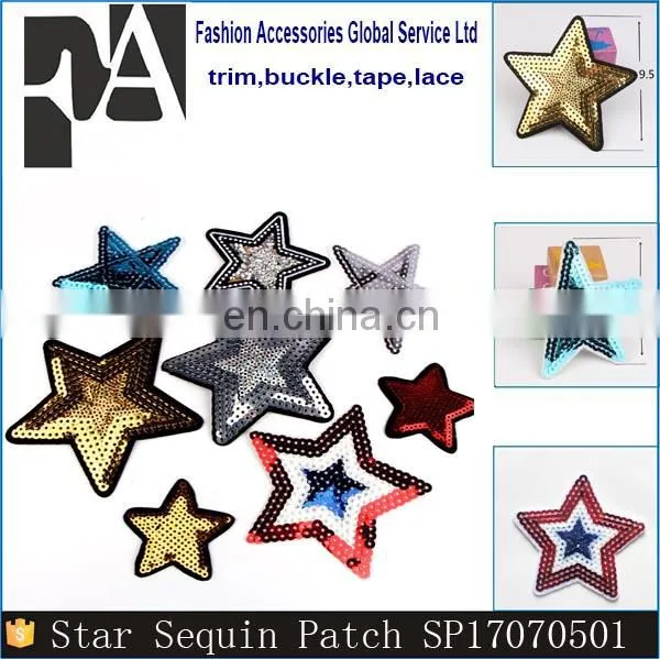 Fashion STAR Patch Sequined Kids Clothes Embroidered Iron On Patches for Clothing photo-6