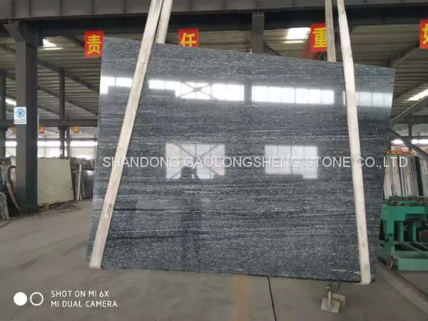 Negro Santiago Granite,G302 ,Dark Grey Waves Veins Granite,grey Granite Wall Pavings,Grey Landscape Granite photo-2