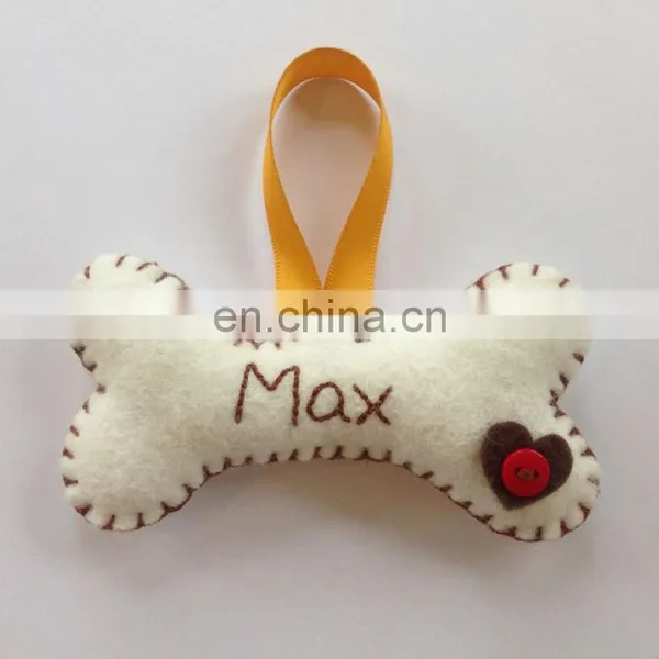 Wholesale Felt Christmas Tree Ornaments Custom Animal Reindeer Indoor Decoration Gifts With Ribbon Sling photo-4