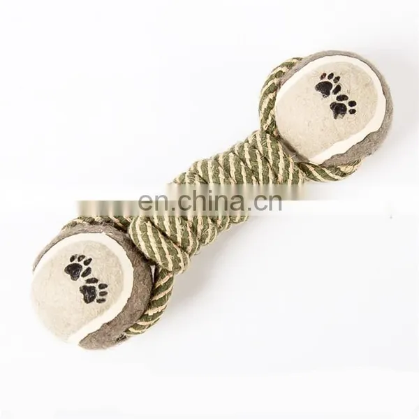 Durable Handmade Knitted Dumbbell Large Pet Toys Dog photo-2