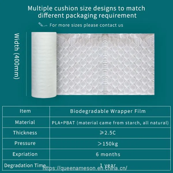 Factory Direct Biodegradable Anti-shock Inbox Inflatable Air Cushion Pillow Film photo-3