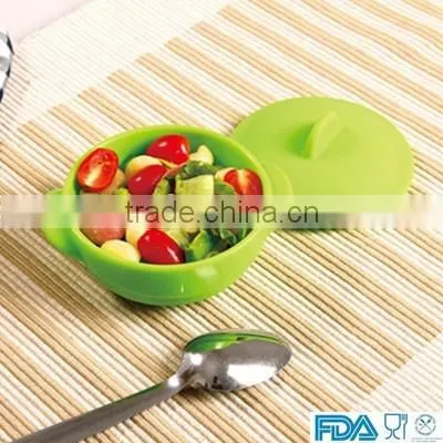 FDA Silicone Baby Bowl With Lid Silicone Baby Feeding Bowl Microwave Safe Bowl photo-2