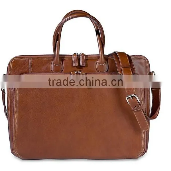 High Quality Genuine Leather Ladies Laptop Bag Women Business Bag Leather Briefcase photo-3