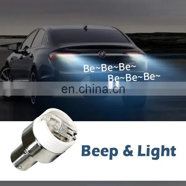 Promata DC 12v Auto Car Reversing Back Light With Warning Sound Bleeper Bulb 1156 P21W photo-2