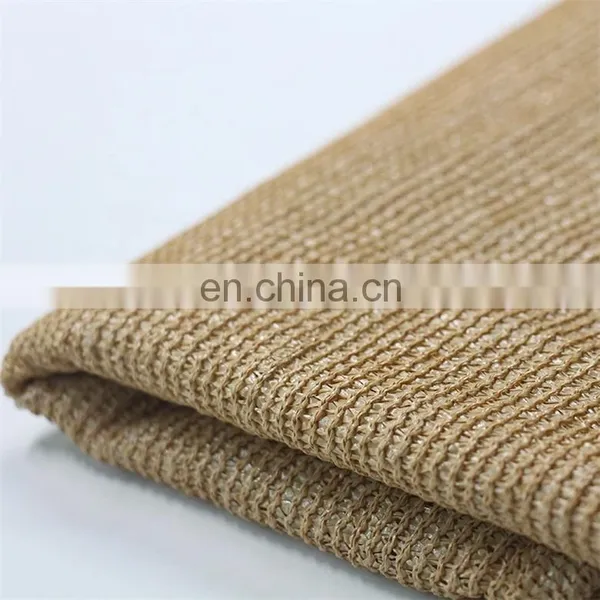 HDPE Virgin Material Beige Color Tape Sun Shade Cloth Car Sun Shade Mesh