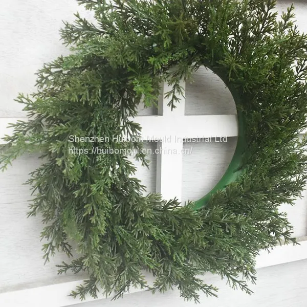 46mm 0.6kg Christmas Wreath With Ribbon and Bells, Outdoor Indoor Christmas Wreaths Garland Ornaments Christmas Decorations photo-3