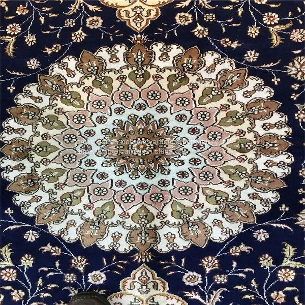 Blue Carpet Handmade Silk Persian Carpets 6x9ft photo-4