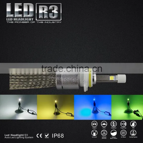 New Arrivals 40W 4800lm Waterproof R3 Plug And Play Car LED HeadLight H4 H7 H11 9005 9006 H1 H3 H13 9004 9007 for Toyota Land photo-5