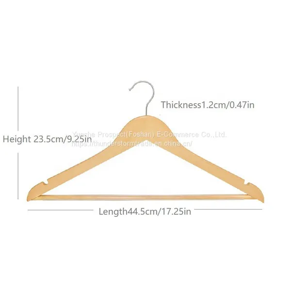 Natural Wholesale Wooden Hangers Clothes Hanger for Suit photo-4