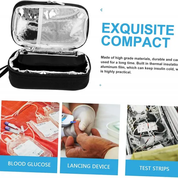 Travel Cooler Bag Insulin Cooler Pack Medicine Pouch Insulin Cooling Bag Insulin Bag Travel Cooling Case Cooler Bag Travel Cooler Bag Oxford Cloth Carry Storage Box Diabetic Bag photo-2