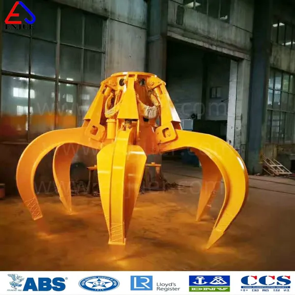 Highest Performance Hydraulic Elevating Cabine Orange Peel Timber Sorting Grab