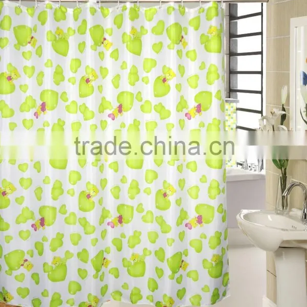 Lovely Design Polyester Shower Curtain, 100% Waterproof Bathroom Curtain photo-2