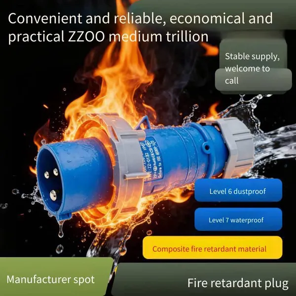 Zhongzhao Electrical Appliance Surface-mounted Industrial Sockets for Construction Sites, Fireproof, Flame-retardant, Three-proof, ce Certified, Tuv Certified