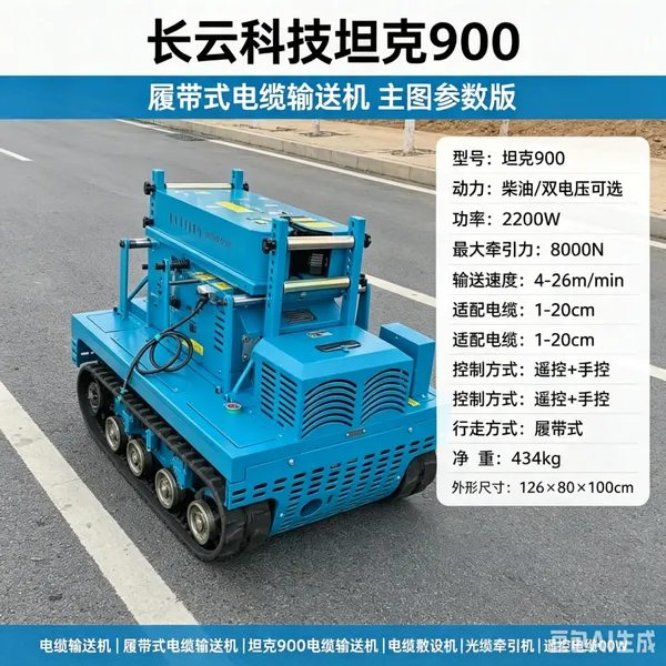HongHuang 600 Underground cable pipeline laying, cable conveyor, cable installation machine, can push