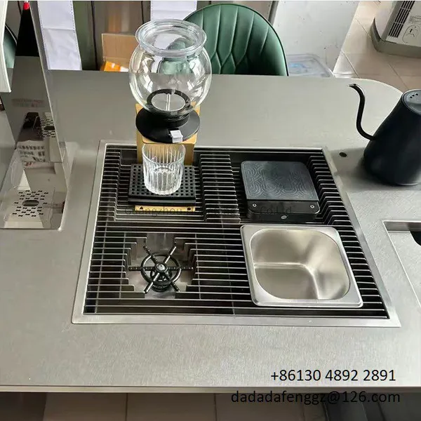 DADADAFENG Custom Stainless Steel Bar Counter Commercial Coffee Shop
