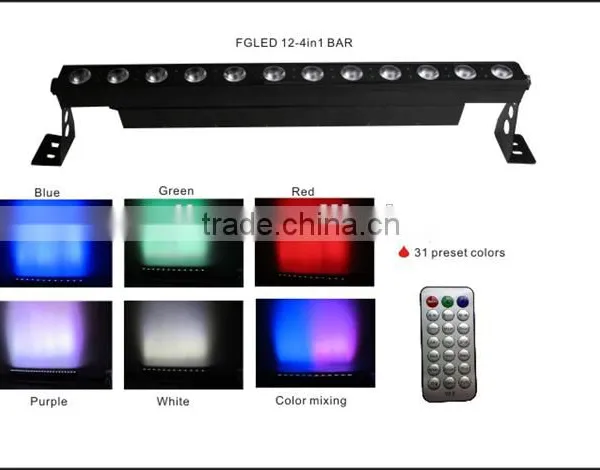 Professional Battery Powered &Wireless DMX 12PCS 4 In1 RGWB/A Bar Light photo-3