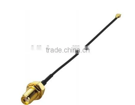 Factory Price RG174 Pigtail Cable With SMA(F) Bulkhead Jack Straight to IPEX MHFI(U.FL Comp) Connector