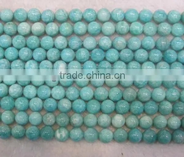 Factory Price 2mm 4mm 6mm 8mm 10mm 12mm Natural Amazonite Round Bead Gemstone Loose Beads photo-2