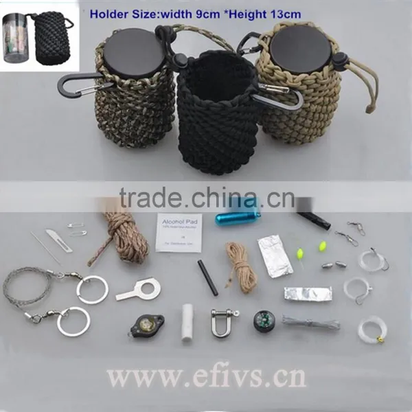 Wholesale Outdoor Hiking and Fishing Paracord Bottle Survival Gear photo-4