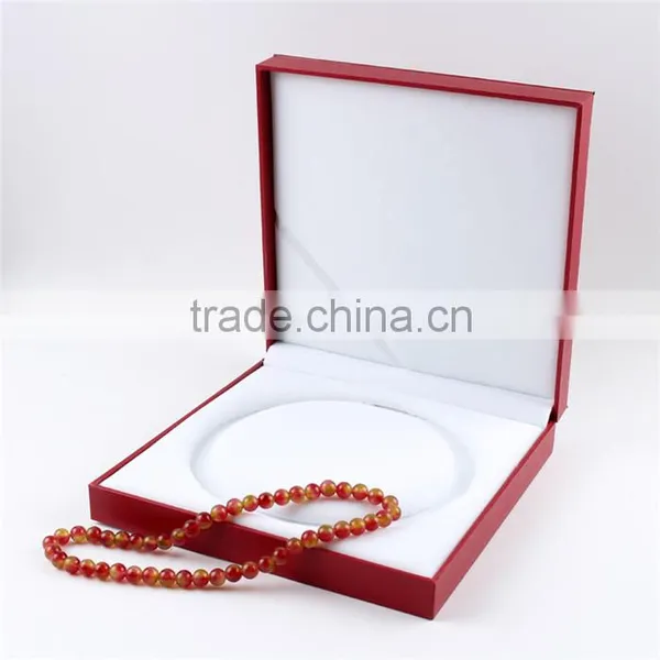 Handmade Square Leather Jewelry Box Pearl Necklace Box photo-2