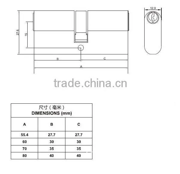 China Supplier Brass Euro Profile Cylinder Lock photo-2