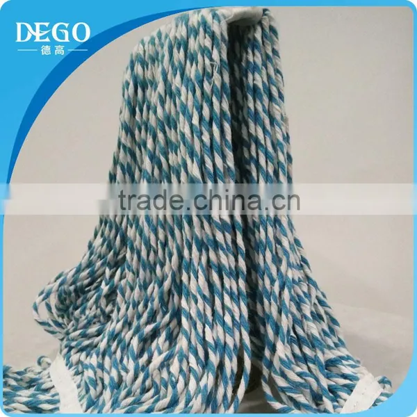 White Blue Cotton Thread Mop With Mop Handle photo-2
