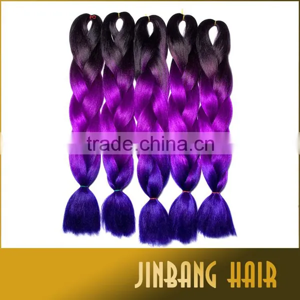 Hot Selling Best Quality 165g 41inch High Temperature Synthetic New Premium Ombre Super Jumbo Braid photo-4