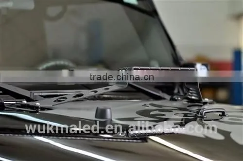 For 07-15 Jeep JK Wrangler 20" LED Light Bar Steel Metal Hood Mounting Brackets Kit photo-6