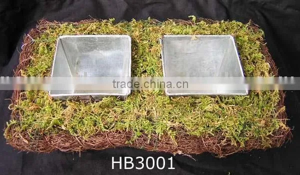 Moss Zinc Planter