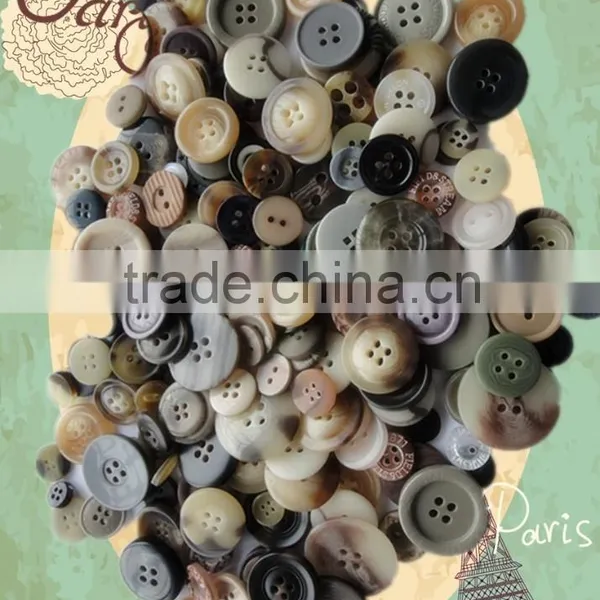 Mix Bright Plastic Resin Color Buttons for Gifts, Craft Making and Scrapbooking,diy Buttons photo-2