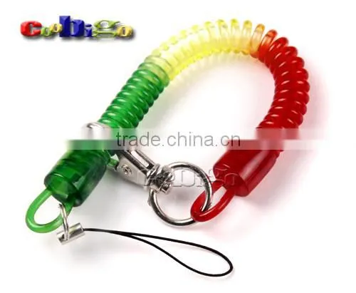 9-27/32"(250mm) Mix Color Expandable Coil With Metal Hook for Mobile Phone Straps photo-4