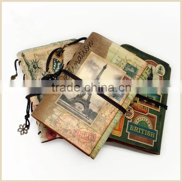 Gift Notebook H-002 PU DIY Notepad (A6) / 4 Design Vintage Notebook photo-2