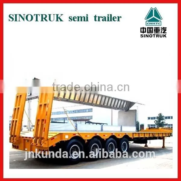 2015 3 Axles Low Bed Semi Trailer Transport Truck