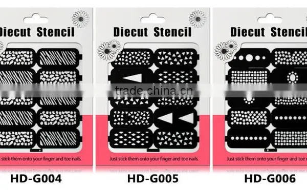 Reusable Stampling Tool Nail Art Stencil Stickers HD 18styles Nail Hollow Stickers photo-4