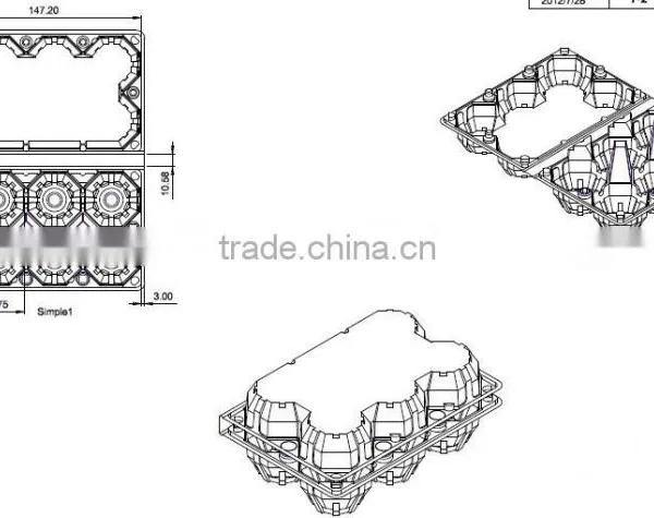 Glass Clear Plastic Egg Packing Tray for Egg Marketing photo-2