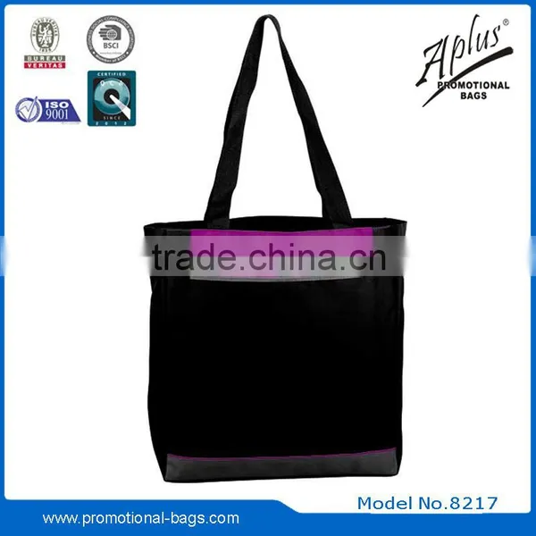 Polyester China Wholesale Handbag With Hook and Loop Closure Pocket photo-5
