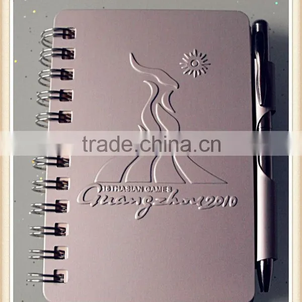 Hardcover Spiral Organizer Planner Notebooks With Ball Pen for Promotional